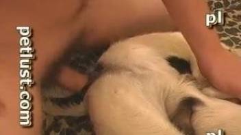 Amateur dog porn home scenes with a needy man