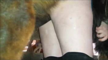 Animal sex romp with a pierced vagina newbie