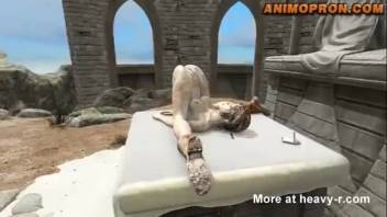 Lara Croft discovers an ideal stallion for hardcore pounding