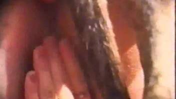 Sexy chick in stilettos getting her backdoor slammed intensely