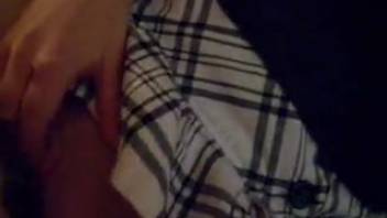 Cute schoolgirl records herself while giving a blowjob to a dog