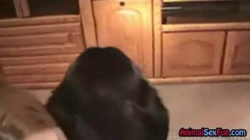 Sucking on that mutt's dick and preparing to screw