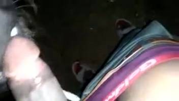 Massive cock stimulated in a point-of-view setup with an unexpected turn
